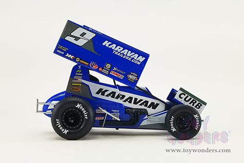 Acme - Winged Sprint Car #9 Kasey Kahne "Karavan Trailers" (2021, 1/18 scale diecast model car, Blue) A1809510