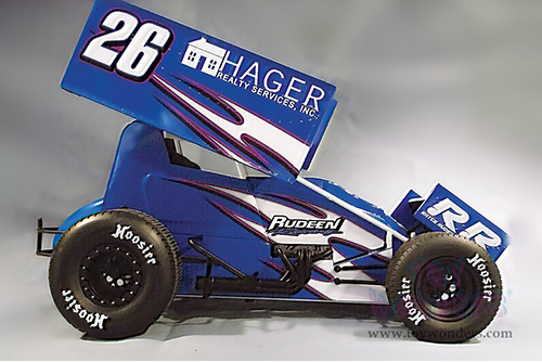 Acme - Winged Sprint Car #26 Cory Eliason "Hager Realty" Rudeen Racing (2021, 1/18 scale diecast model car, Blue) A1809518