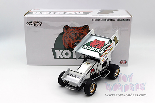 Acme - Winged Sprint Car #1 Sammy Swindell "Kodiak Special" National Sprint Car Hall of Fame and Museum 1987 (1/18 scale diecast model car, White) A1809524