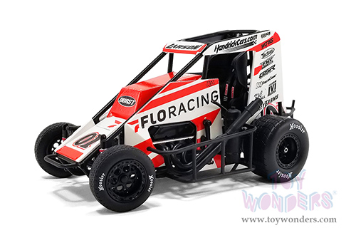 Acme - Midget Sprint Car #01 Kyle Larson FLO Racing 2022 (1/18 scale diecast model car, White/Red) A1810122