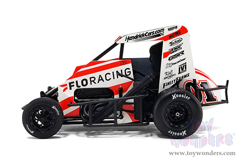 Acme - Midget Sprint Car #01 Kyle Larson FLO Racing 2022 (1/18 scale diecast model car, White/Red) A1810122