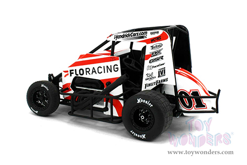 Acme - Midget Sprint Car #01 Kyle Larson FLO Racing 2022 (1/18 scale diecast model car, White/Red) A1810122
