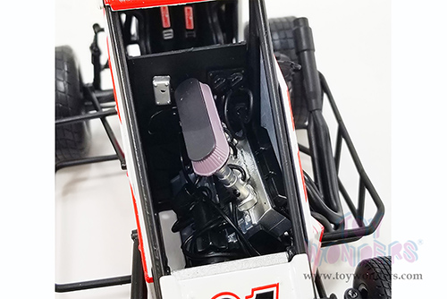 Acme - Midget Sprint Car #01 Kyle Larson FLO Racing 2022 (1/18 scale diecast model car, White/Red) A1810122