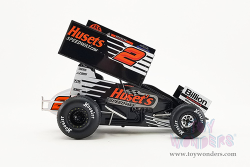Acme - Winged Sprint Car #2 David Gravel "Huset's Speedway" (2022, 1/18 scale diecast model car, Black) A1822003