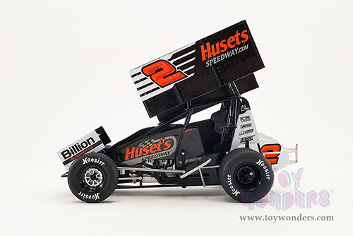 Acme - Winged Sprint Car #2 David Gravel "Huset's Speedway" (2022, 1/18 scale diecast model car, Black) A1822003
