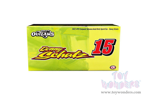 Acme - Winged Sprint Car #15 Donny Schatz "Advance Auto Parts" Tony Stewart Racing 2022 (1/18 scale diecast model car, Yellow) A1822005