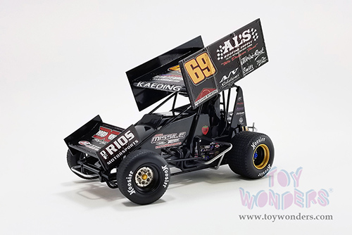 Acme - Winged Sprint Car #69 Bud Kaeding "Al's Roofing Supplies" Kaeding Performance 2022 (1/18 scale diecast model car, Black) A1822010