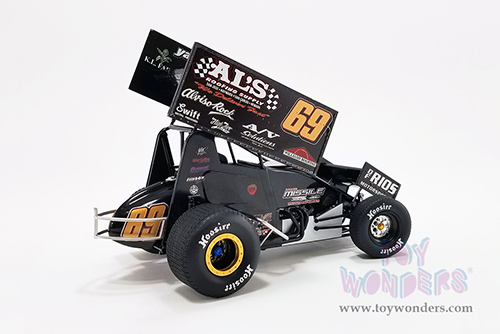 Acme - Winged Sprint Car #69 Bud Kaeding "Al's Roofing Supplies" Kaeding Performance 2022 (1/18 scale diecast model car, Black) A1822010
