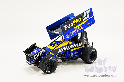 Acme - Winged Sprint Car #9 Kasey Kahne "Karavan - Fuel Me" Kasey Kahne Racing 2022 (1/18 scale diecast model car, Blue) A1822012