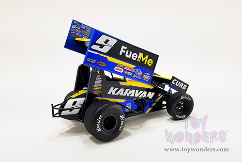 Acme - Winged Sprint Car #9 Kasey Kahne "Karavan - Fuel Me" Kasey Kahne Racing 2022 (1/18 scale diecast model car, Blue) A1822012