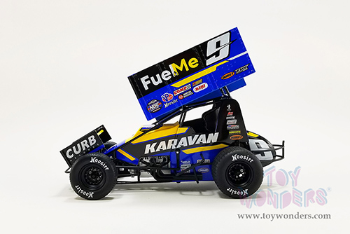 Acme - Winged Sprint Car #9 Kasey Kahne "Karavan - Fuel Me" Kasey Kahne Racing 2022 (1/18 scale diecast model car, Blue) A1822012