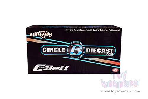 Acme - Winged Sprint Car #39 Christopher Bell "Circle B Diecast" Swindell Speedlab 2022 (1/18 scale diecast model car, Black) A1822013