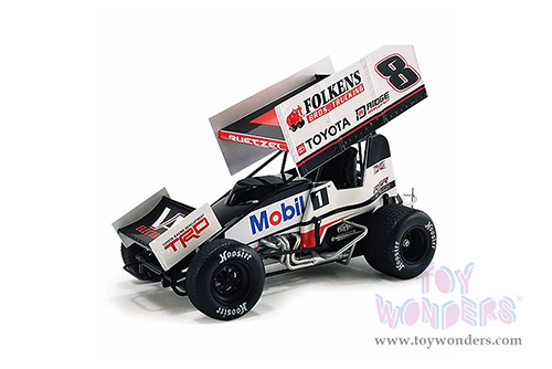 Acme - Winged Sprint Car #8 Aaron Reutzel "Mobil 1" Roth Motorsports 2022 (1/18 scale diecast model car, White) A1822015