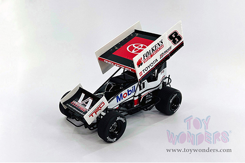 Acme - Winged Sprint Car #8 Aaron Reutzel "Mobil 1" Roth Motorsports 2022 (1/18 scale diecast model car, White) A1822015