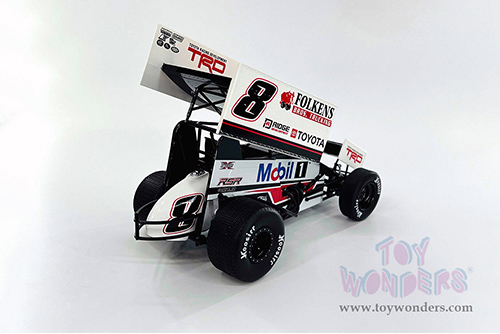 Acme - Winged Sprint Car #8 Aaron Reutzel "Mobil 1" Roth Motorsports 2022 (1/18 scale diecast model car, White) A1822015