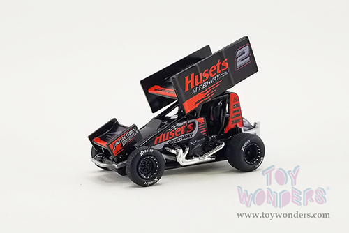 Acme - Winged Sprint Car #2 David Gravel "Husets Speedway" Big Game Motorsports (2021, 1/64 scale diecast model car, Black/Red) A6401001