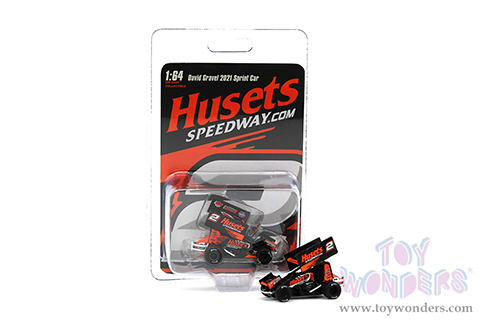 Acme - Winged Sprint Car #2 David Gravel "Husets Speedway" Big Game Motorsports (2021, 1/64 scale diecast model car, Black/Red) A6401001