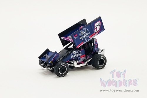 Acme - Winged Sprint Car #5 Lucas Wolfe "Pabst Blue Ribbon Beer" (2021, 1/64 scale diecast model car, Blue) A6401004