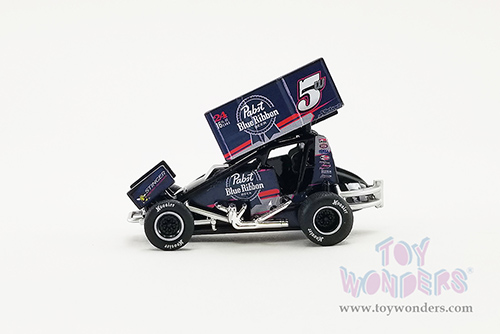 Acme - Winged Sprint Car #5 Lucas Wolfe "Pabst Blue Ribbon Beer" (2021, 1/64 scale diecast model car, Blue) A6401004