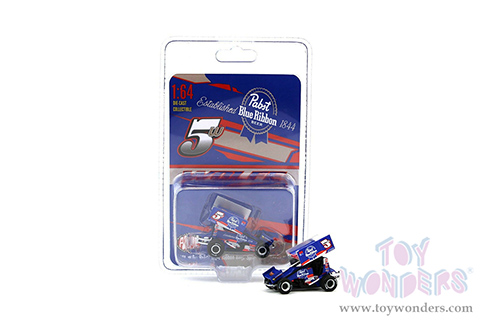 Acme - Winged Sprint Car #5 Lucas Wolfe "Pabst Blue Ribbon Beer" (2021, 1/64 scale diecast model car, Blue) A6401004