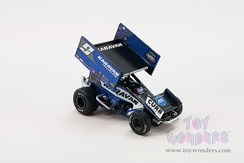 Acme - Winged Sprint Car #9 James McFadden "Karavan Trailers" (2021, 1/64 scale diecast model car, Blue) A6401006