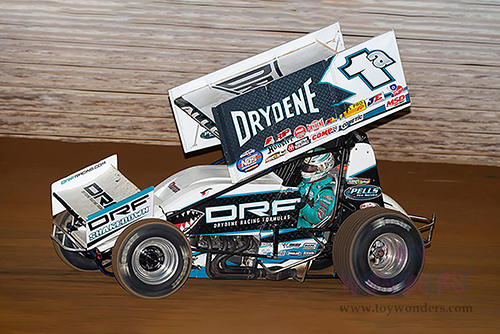 Acme - Winged Sprint Car #1A Jacob Allen Shark Racing "Drydene" (2020, 1/64 scale diecast model car, Dark Blue) A6401011