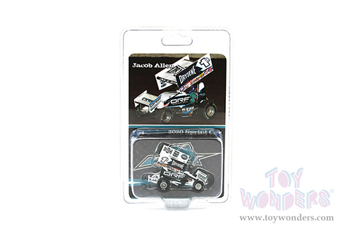 Acme - Winged Sprint Car #1A Jacob Allen Shark Racing "Drydene" (2020, 1/64 scale diecast model car, Dark Blue) A6401011