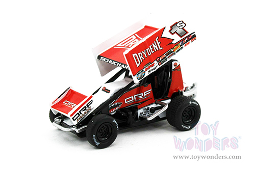 Acme - Winged Sprint Car #1S Logan Schuchart Shark Racing "Drydene" (2020, 1/64 scale diecast model car, White/Red) A6401012