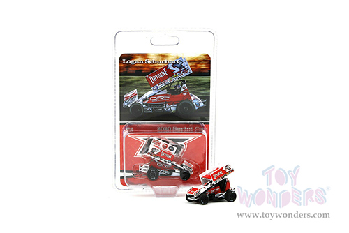 Acme - Winged Sprint Car #1S Logan Schuchart Shark Racing "Drydene" (2020, 1/64 scale diecast model car, White/Red) A6401012