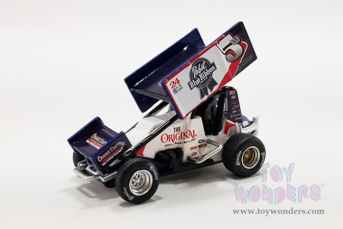 Acme - Winged Sprint Car #5W Lucas Wolfe "Pabst Blue Ribbon" Lucas Wolfe Racing (2022, 1/64 scale diecast model car, Black/White) A6422006