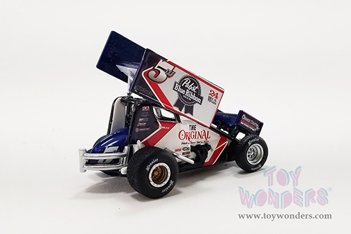 Acme - Winged Sprint Car #5W Lucas Wolfe "Pabst Blue Ribbon" Lucas Wolfe Racing (2022, 1/64 scale diecast model car, Black/White) A6422006