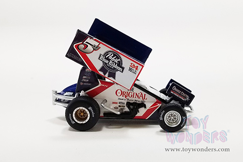 Acme - Winged Sprint Car #5W Lucas Wolfe "Pabst Blue Ribbon" Lucas Wolfe Racing (2022, 1/64 scale diecast model car, Black/White) A6422006