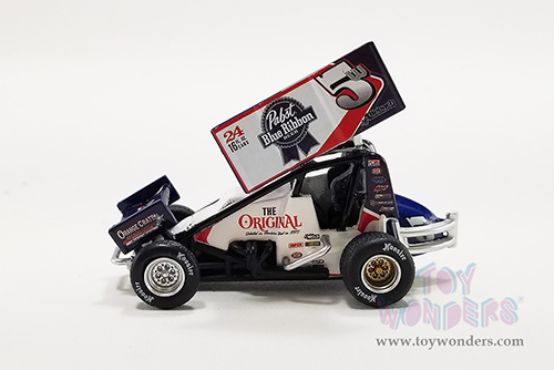 Acme - Winged Sprint Car #5W Lucas Wolfe "Pabst Blue Ribbon" Lucas Wolfe Racing (2022, 1/64 scale diecast model car, Black/White) A6422006