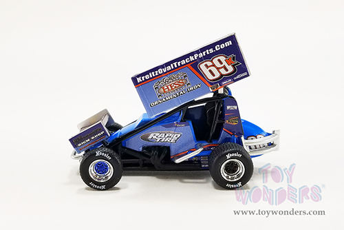 Acme - Winged Sprint Car #69K Lance Dewease "Hess Ornamental Iron" Kreitz Racing (2022, 1/64 scale diecast model car, Blue) A6422008