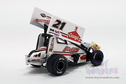 Acme - Winged Sprint Car #21 Brian Brown "Casey's General Store" Brian Brown Racing (2022, 1/64 scale diecast model car, White) A6422009