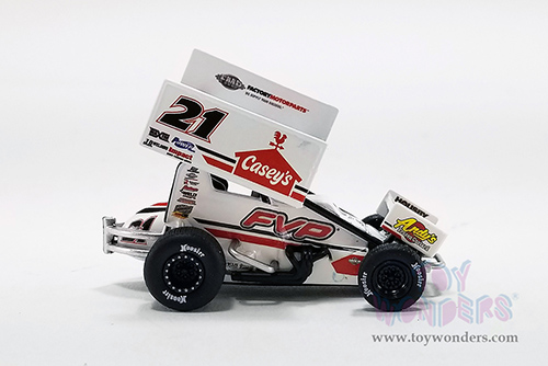 Acme - Winged Sprint Car #21 Brian Brown "Casey's General Store" Brian Brown Racing (2022, 1/64 scale diecast model car, White) A6422009