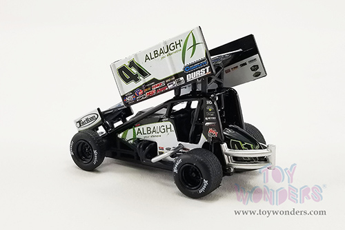 Acme - Winged Sprint Car #41 Carson Macedo "Albaugh" Jason Johnson Racing (2022, 1/64 scale diecast model car, Black/White) A6422011