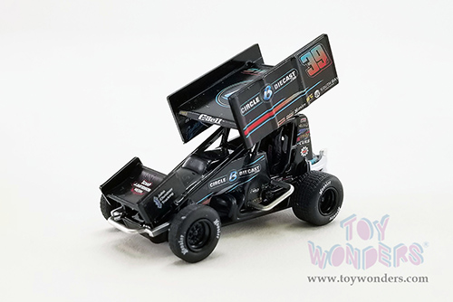 Acme - Winged Sprint Car #39 Christopher Bell "Circle B Diecast" Swindell Speedlab (2022, 1/64 scale diecast model car, Black) A6422013