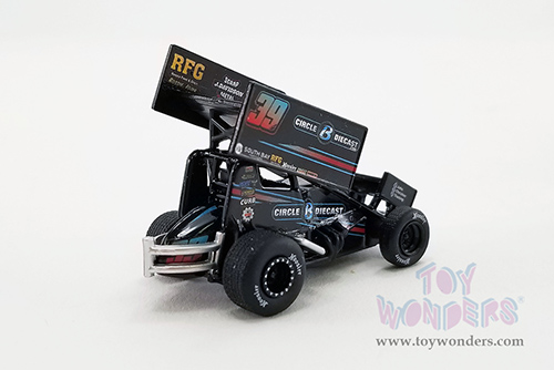 Acme - Winged Sprint Car #39 Christopher Bell "Circle B Diecast" Swindell Speedlab (2022, 1/64 scale diecast model car, Black) A6422013
