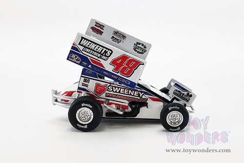 Acme - Winged Sprint Car #48 Danny Dietrich "Weikert's Livestock" Gary Kauffman Racing (2022, 1/64 scale diecast model car, White/Blue) A6422014
