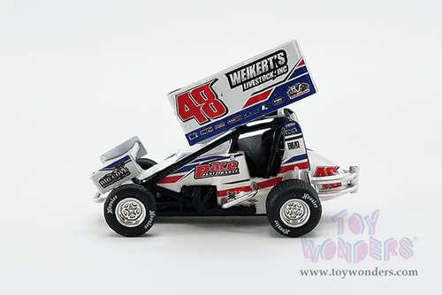 Acme - Winged Sprint Car #48 Danny Dietrich "Weikert's Livestock" Gary Kauffman Racing (2022, 1/64 scale diecast model car, White/Blue) A6422014