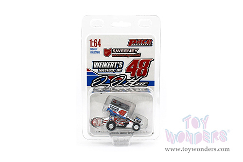 Acme - Winged Sprint Car #48 Danny Dietrich "Weikert's Livestock" Gary Kauffman Racing (2022, 1/64 scale diecast model car, White/Blue) A6422014