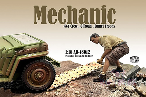 Showcasts® Figurines - 4x4 Mechanic - Figure 2 (1/18 scale, Beige/Brown) AD-18012 MAP: $14.99