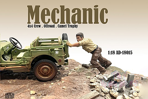 Showcasts® Figurines - 4x4 Mechanic - Figure 5 (1/18 scale, Beige/Brown) AD-18015 MAP: $14.99