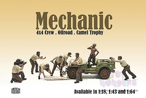 Showcasts® Figurines - 4x4 Mechanic - Figure 5 (1/18 scale, Beige/Brown) AD-18015 MAP: $14.99