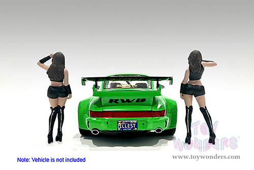 Showcasts® Figurines - Auto Salon Girls Figure 2 (1/18 scale, Black) AD-18506 MAP: $14.99