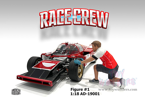 Showcasts® Figurines - Race Crew Figure #1 (1/18 scale, Red/White) AD-19001 MAP: $13.99