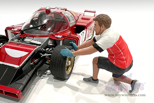 Showcasts® Figurines - Race Crew Figure #1 (1/18 scale, Red/White) AD-19001 MAP: $13.99