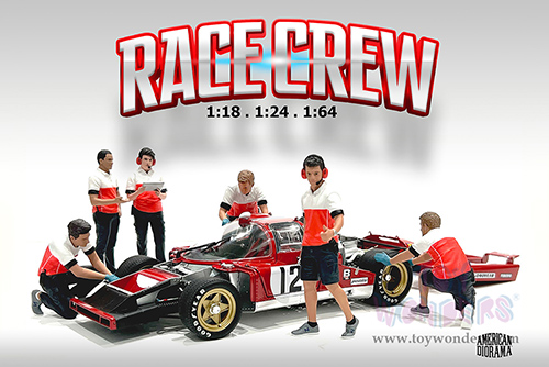 Showcasts® Figurines - Race Crew Figure #2 (1/18 scale, Red/White) AD-19002 MAP: $13.99