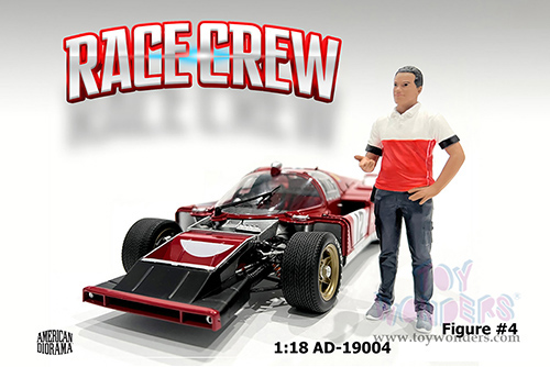 Showcasts® Figurines - Race Crew Figure #4 (1/18 scale, Red/White) AD-19004 MAP: $13.99